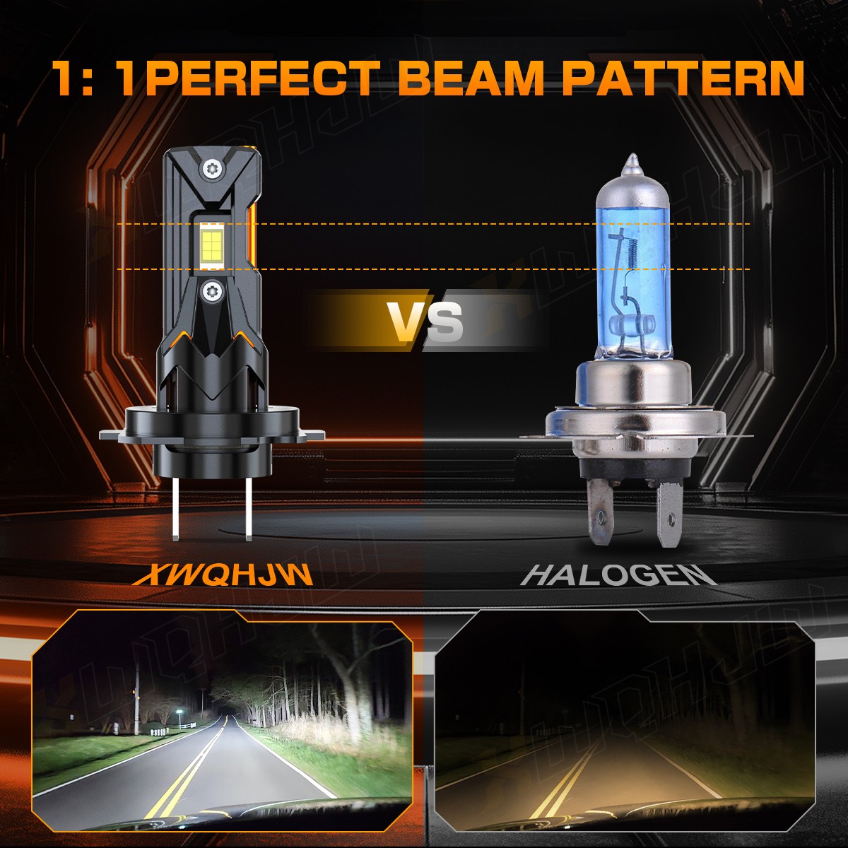 Super Bright Combo LED Headlight H7+H7+H11 High Low Beam Fog Light Bulbs 3 Sets