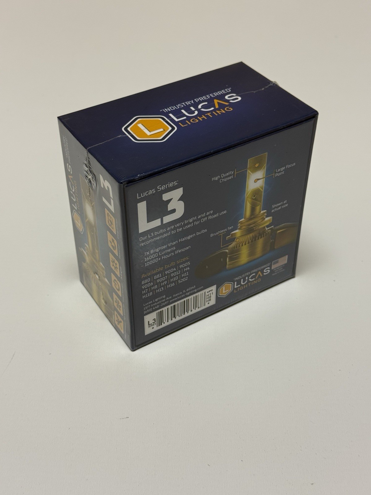 NEW SEALED Lucas Lighting L3 Series H11/H9/H8 600K 160W 16000LM Ford Dodge Chevy