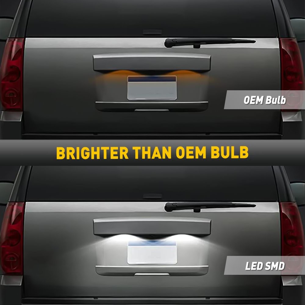 2x LED License Tag Plate Light For 2007-2014 Suburban Tahoe YUSon Escalade 6000K