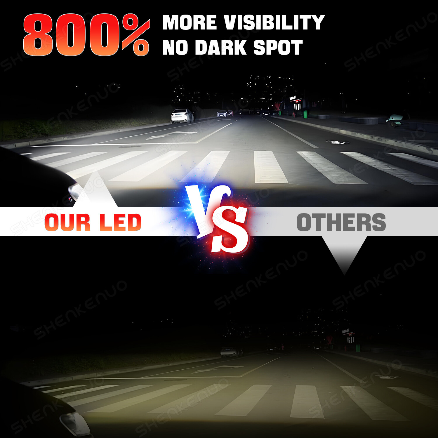 For Ford Focus 2012-2018 3570 CSP LED Headlight H1 Bulbs Kit High Beam White