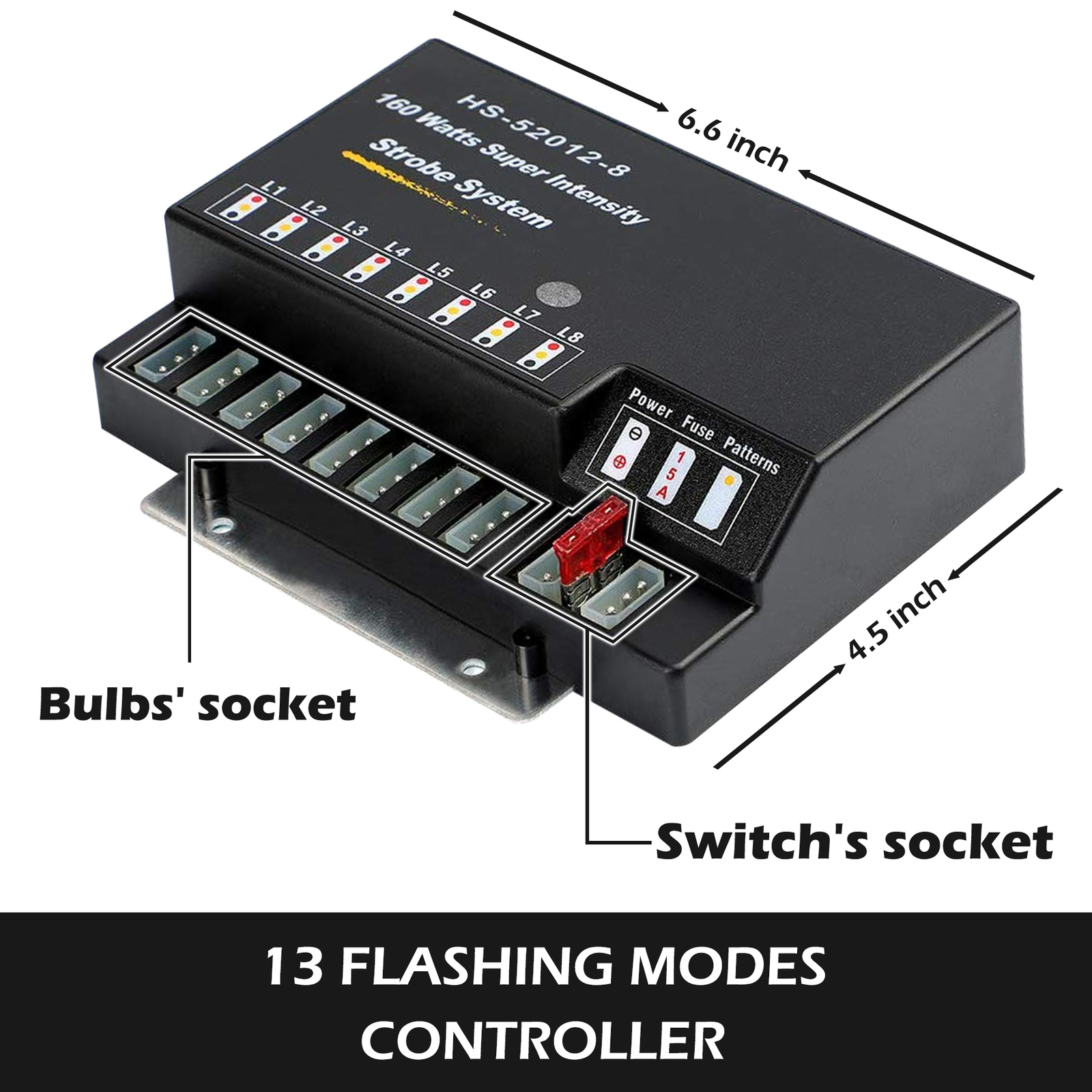 8 PACK HID Hazard Strobe Lights Kit White Emergency Warning Hideaway Driving