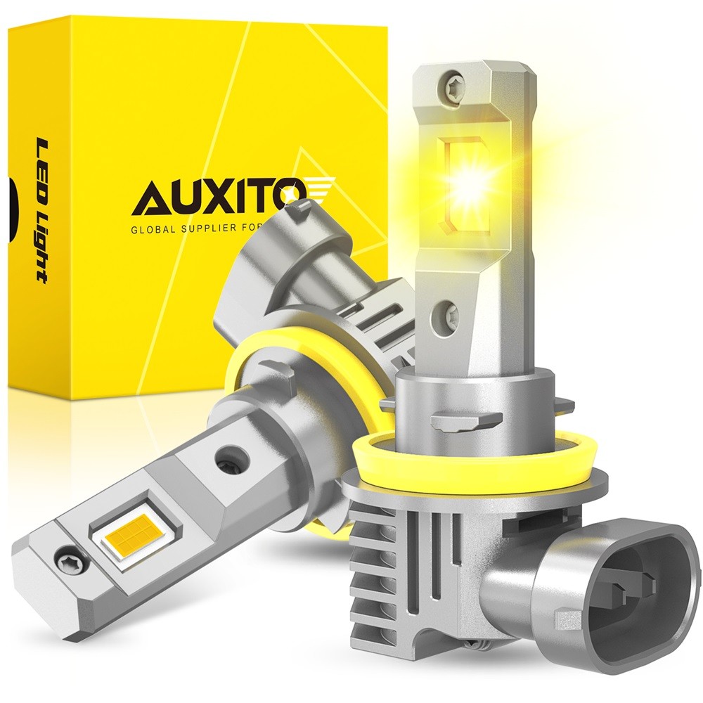AUXITO Yellow Headlights Kit H11 LED Low Beam Bulbs Super Bright 3000K 24000LM