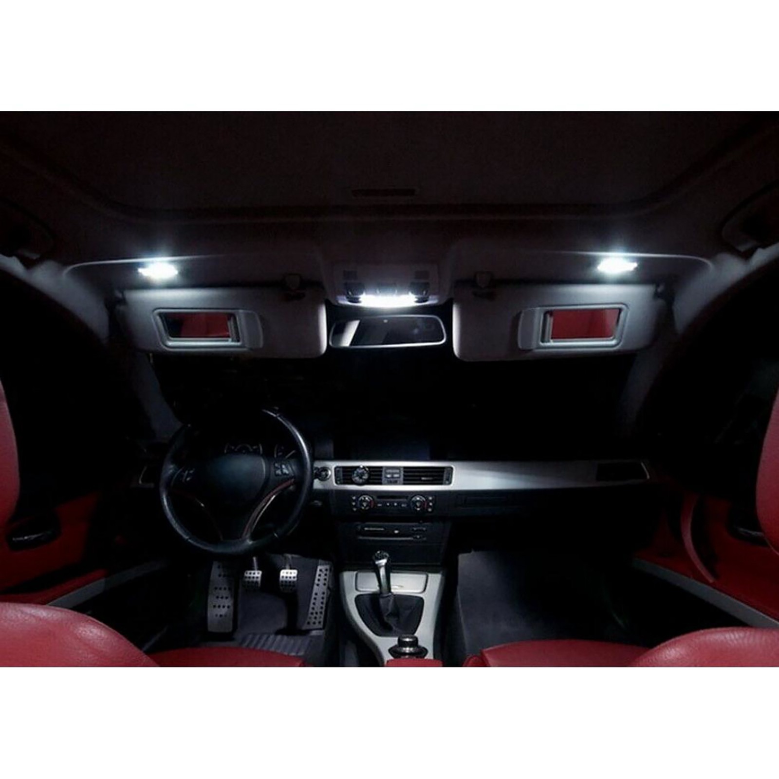 2Pcs New Sun Visor Vanity Mirror LED Lights Car Replacement For BMW E60 E60N E61