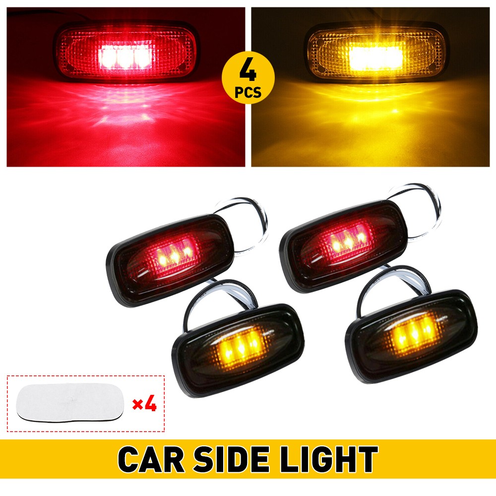 For 03-18 Dodge Ram 2500 Dually 3500 Bed LED Fender Side Marker Light Smoked 4PC