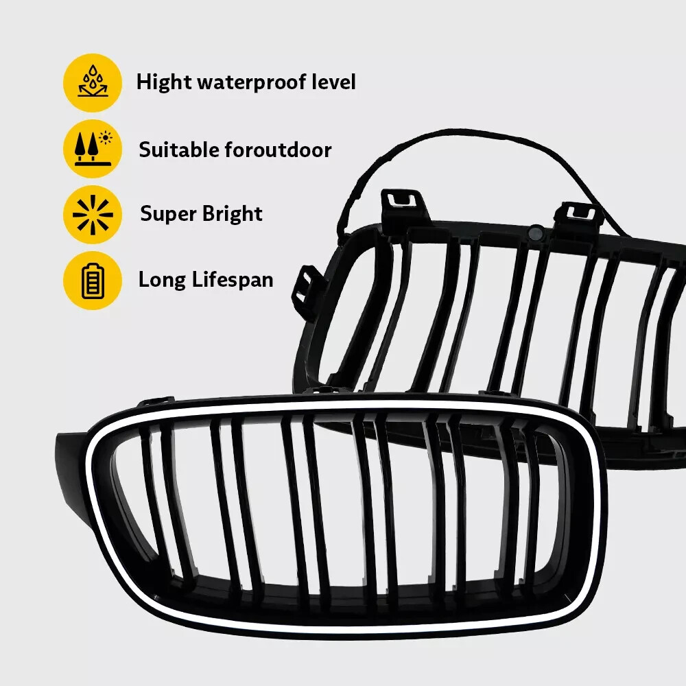 LED Light Front Kidney Grille Grill For BMW 5 Series F10 11 Grille Light 2014-17