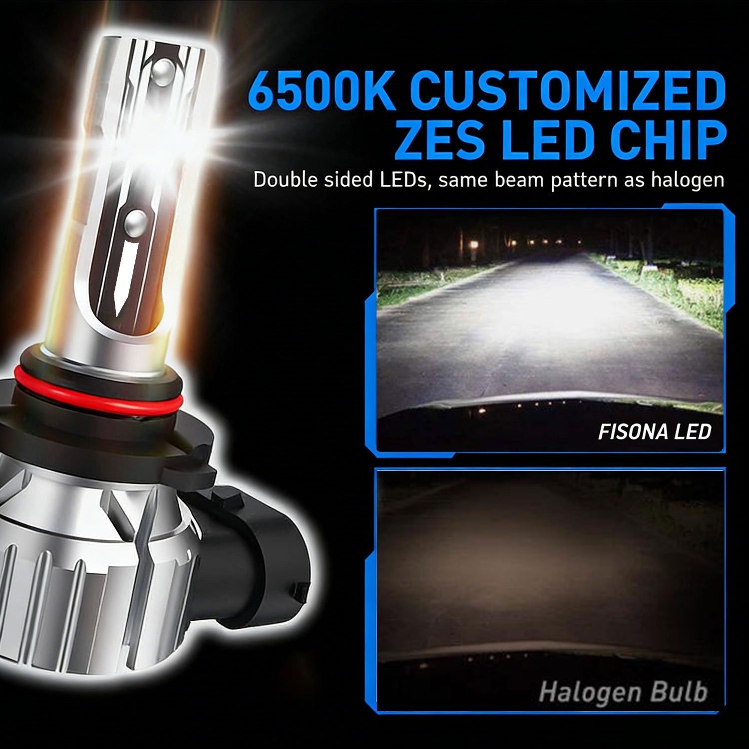 Combo 9005+H11 LED Headlight Super Bright Bulbs Kit White 720000LM High/Low Beam