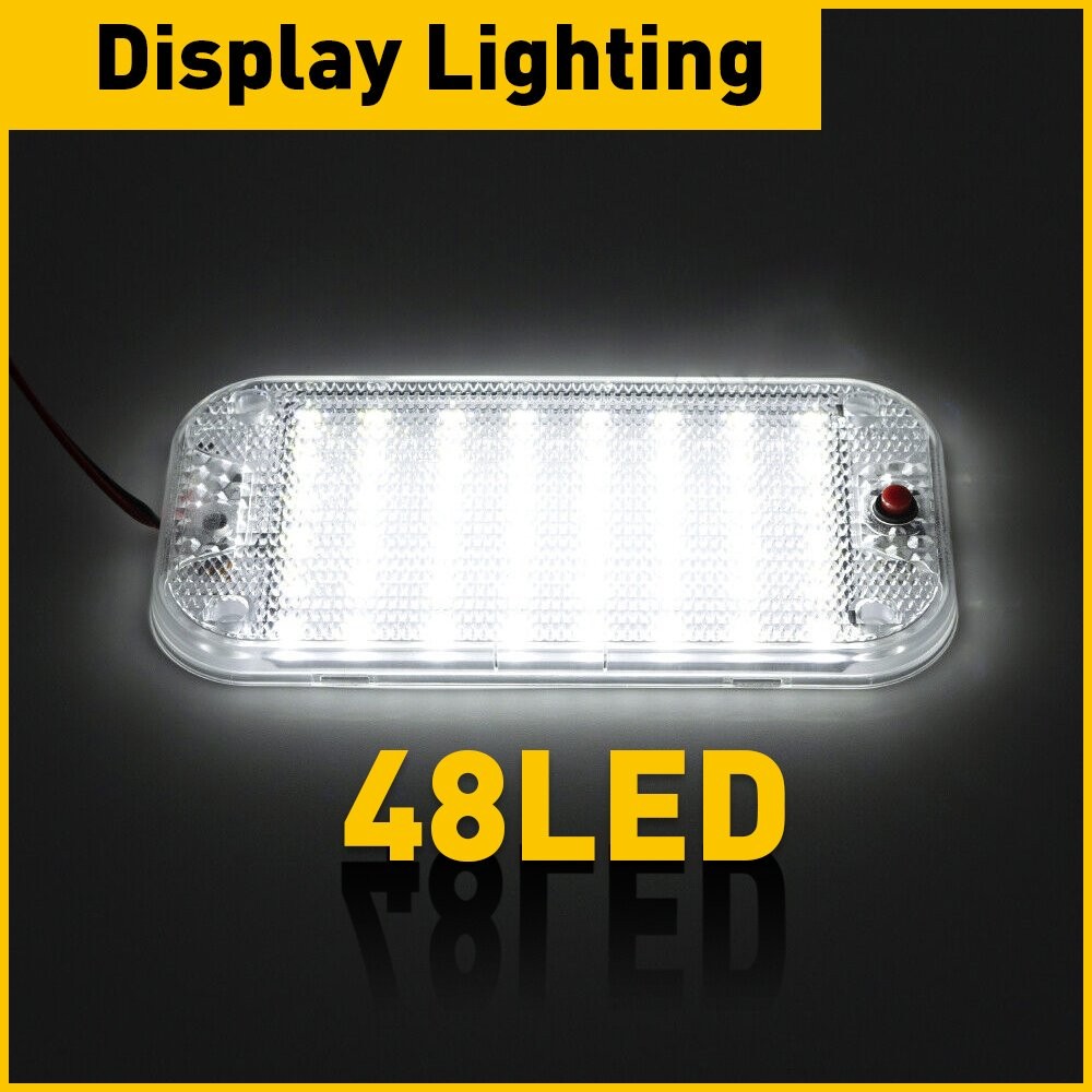 2x 48 LED 12V Car Interior Roof Light Ceiling Dome Lamp RV Camper Trailer Truck