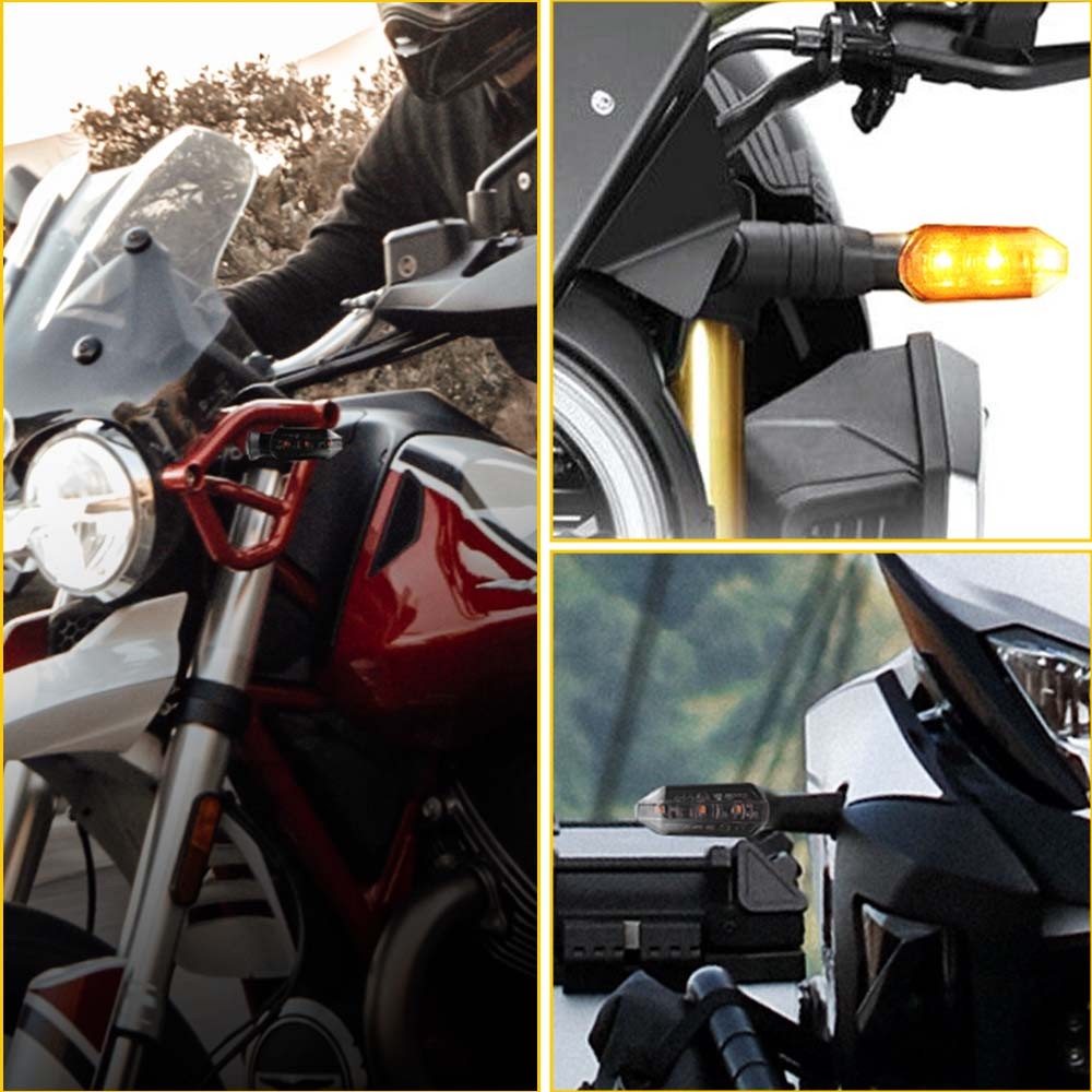 Motorcycle LED Turn Signals Blinker Light Indicator Smoke Amber For Yamaha 2-6X