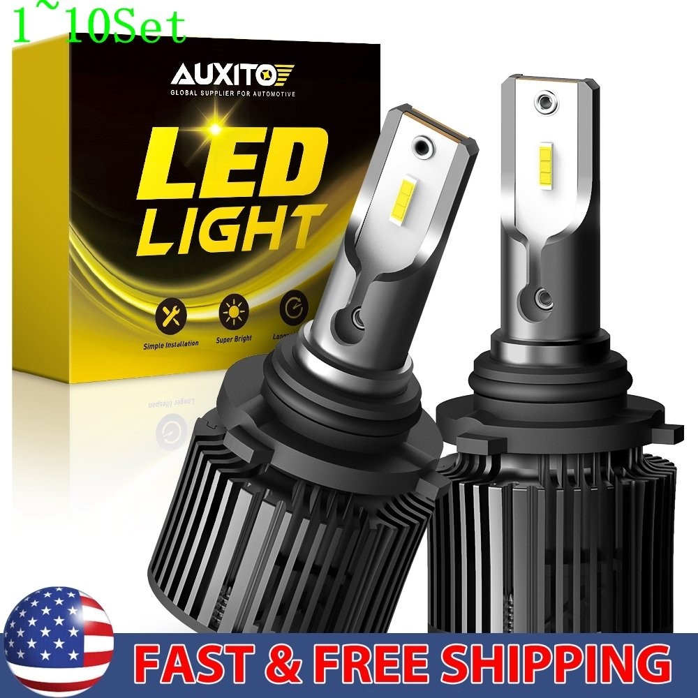 AUXITO 9006 LED Headlight Conversion Bulbs Low Beam 6000K Wireless White 1-10Set