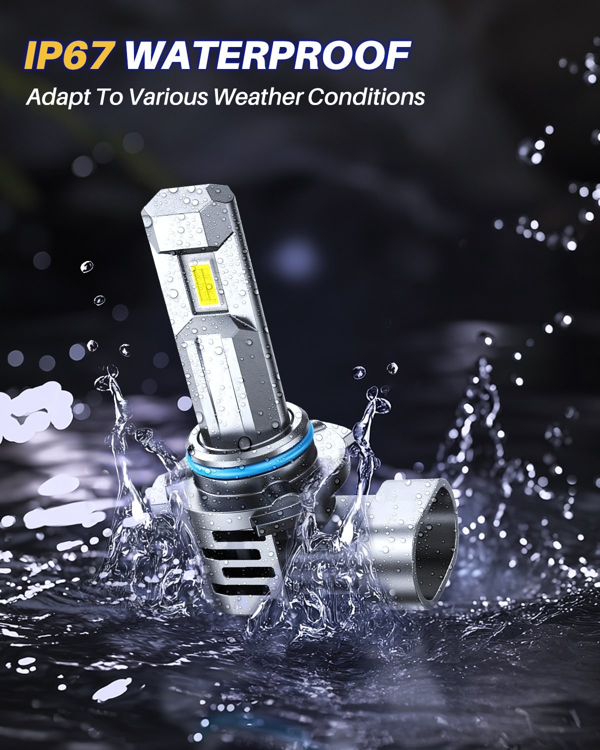 2Pcs HB3 9005 LED Headlight Light Bulb High Bright Beam 24000LM 6500K White Lamp