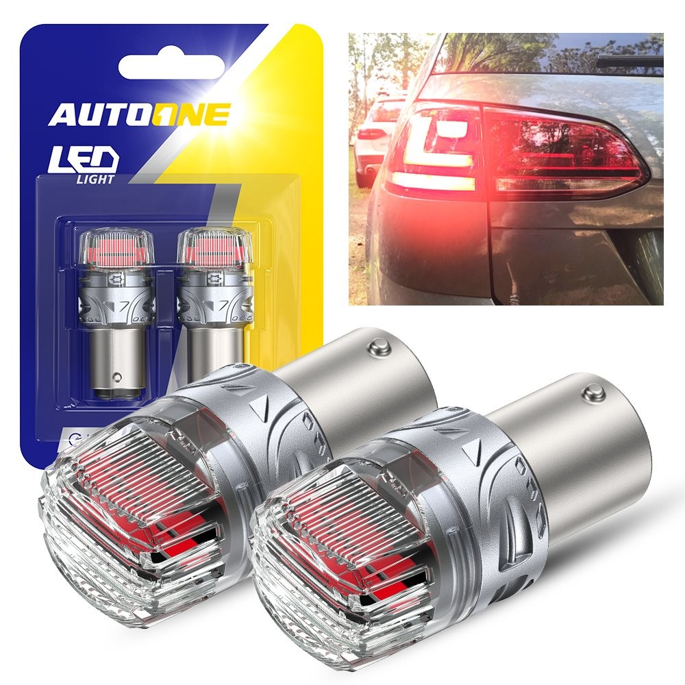 LED 1157 Brake Stop Tail Light Bulb Lamp Bright Red Replacement BAY15D 1000LM