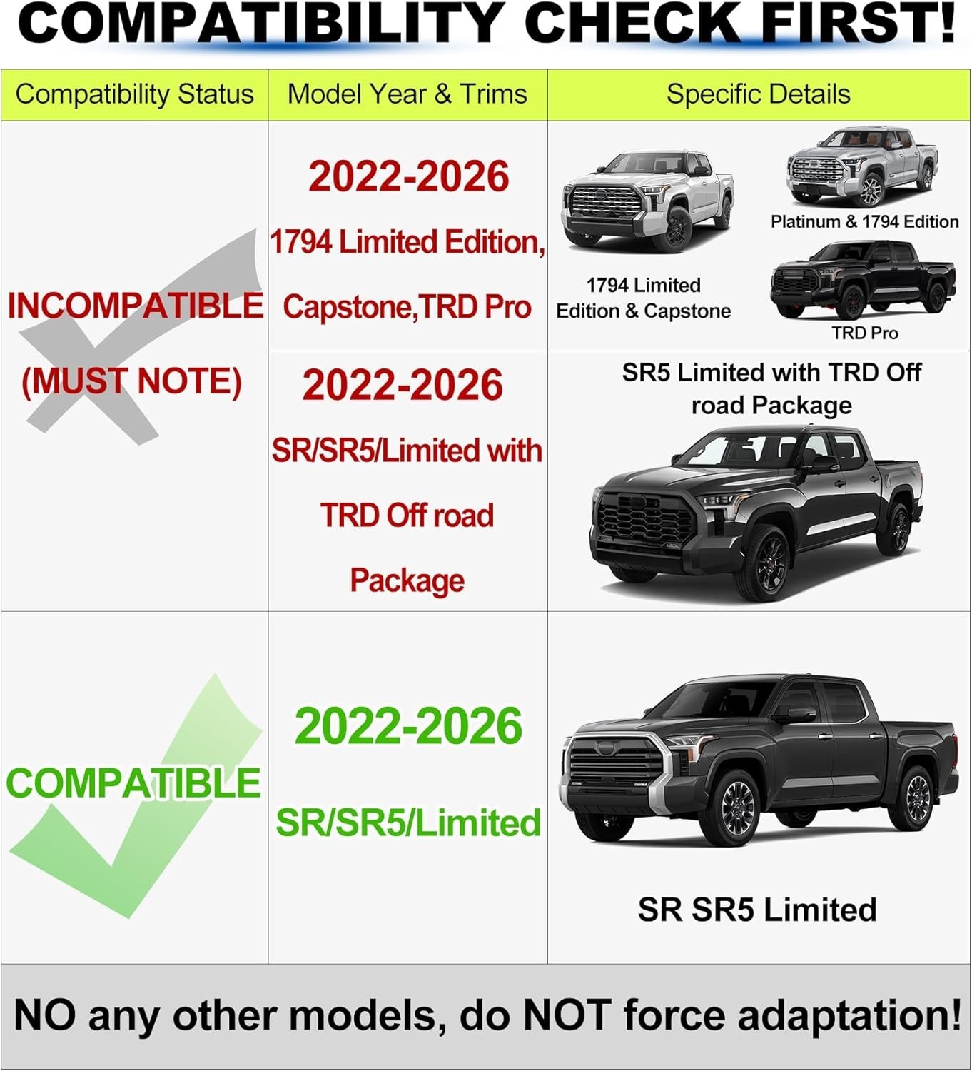 Direct-Snap LED Grill Lights for 2022-2026 Toyota Tundra 3rd Gen Accessories