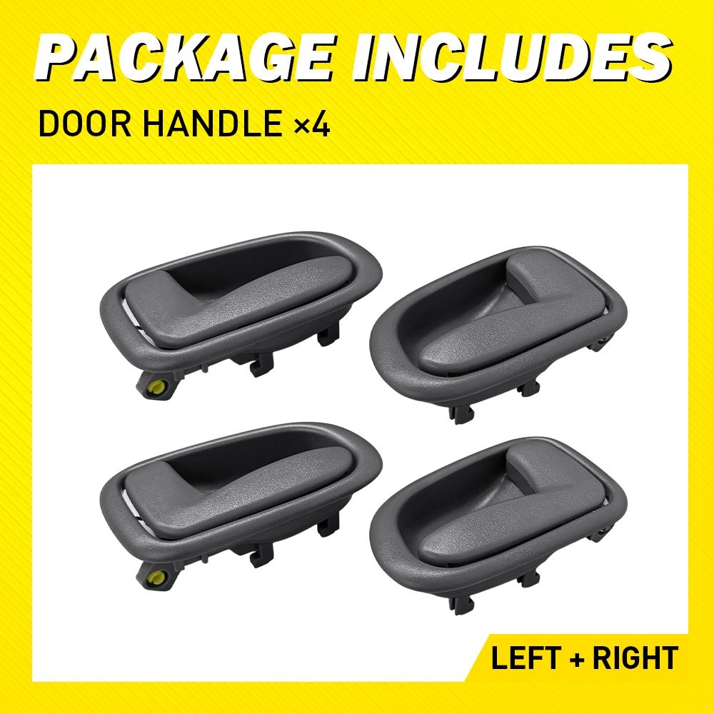 Gray Inner Door Handle For 1993-97 Toyota Corolla Prizm Set Front & Rear 1-5SET