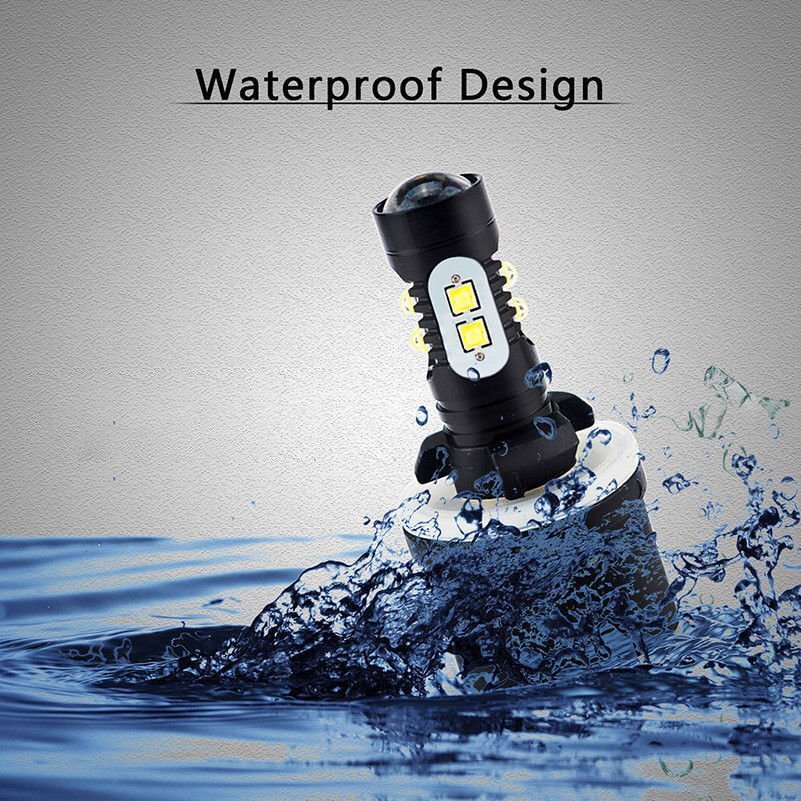 2x 6000K 880 LED Super White 100W Fog Daytime Running Light Bulbs No Polarity