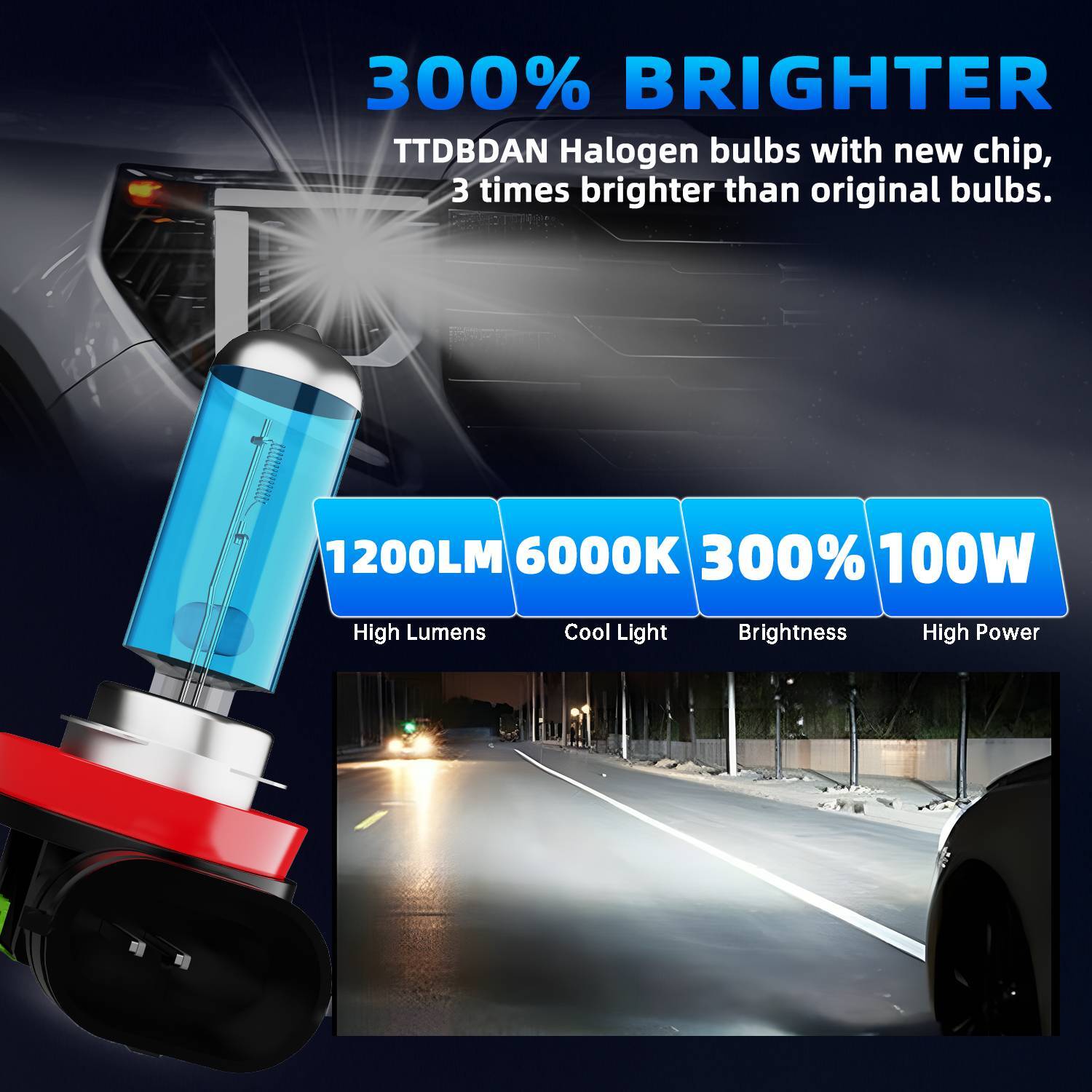 6PCS 9005+H11+9145 High Low Fog Beam Halogen Headlight Bulbs Combo Warm White