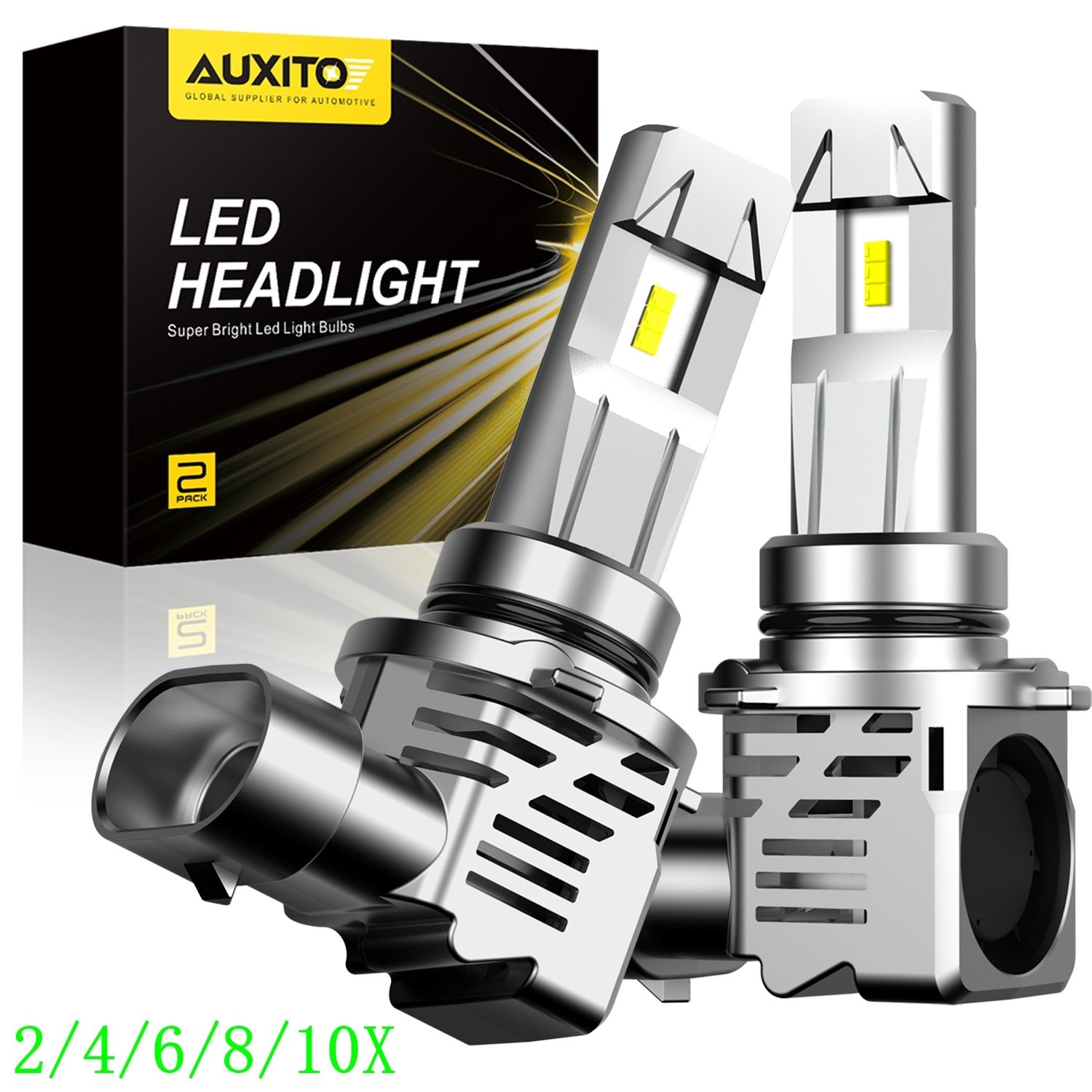 AUXITO 9006 LED Headlight Bulb Conversion Low Beam White Super Bright 2/4/6/8X
