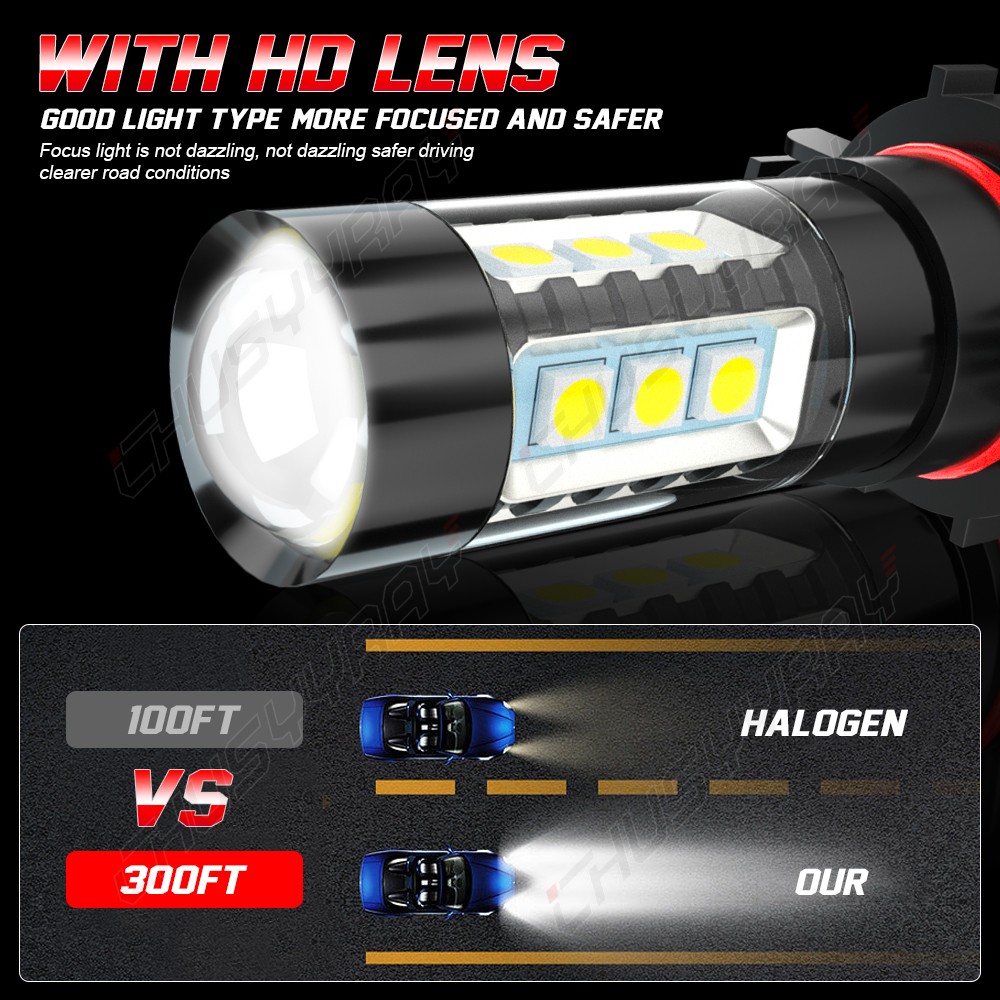 For 2016 Jeep Cherokee Trailhawk Sport Utility LED Headlight Fog Light Bulbs