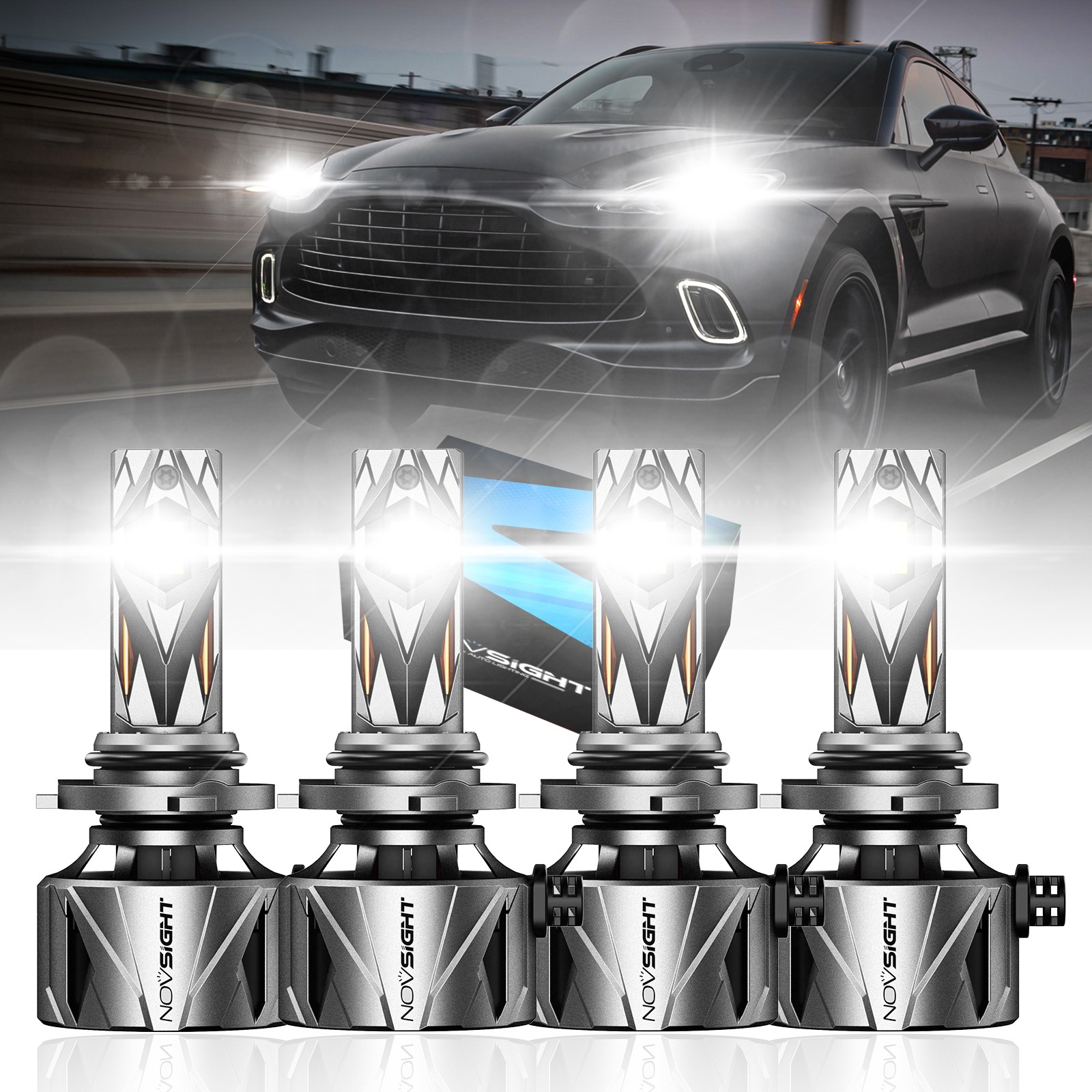 9005 9006 Combo LED Headlight HB3 HB4 Bulbs Lamp High Low Beam 6500K Cool White