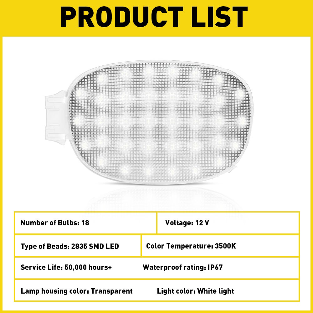 For 01 02 03 Dodge Ram 1500 2500 3500 Dome Map Reading Overhead Light Lamp Gray