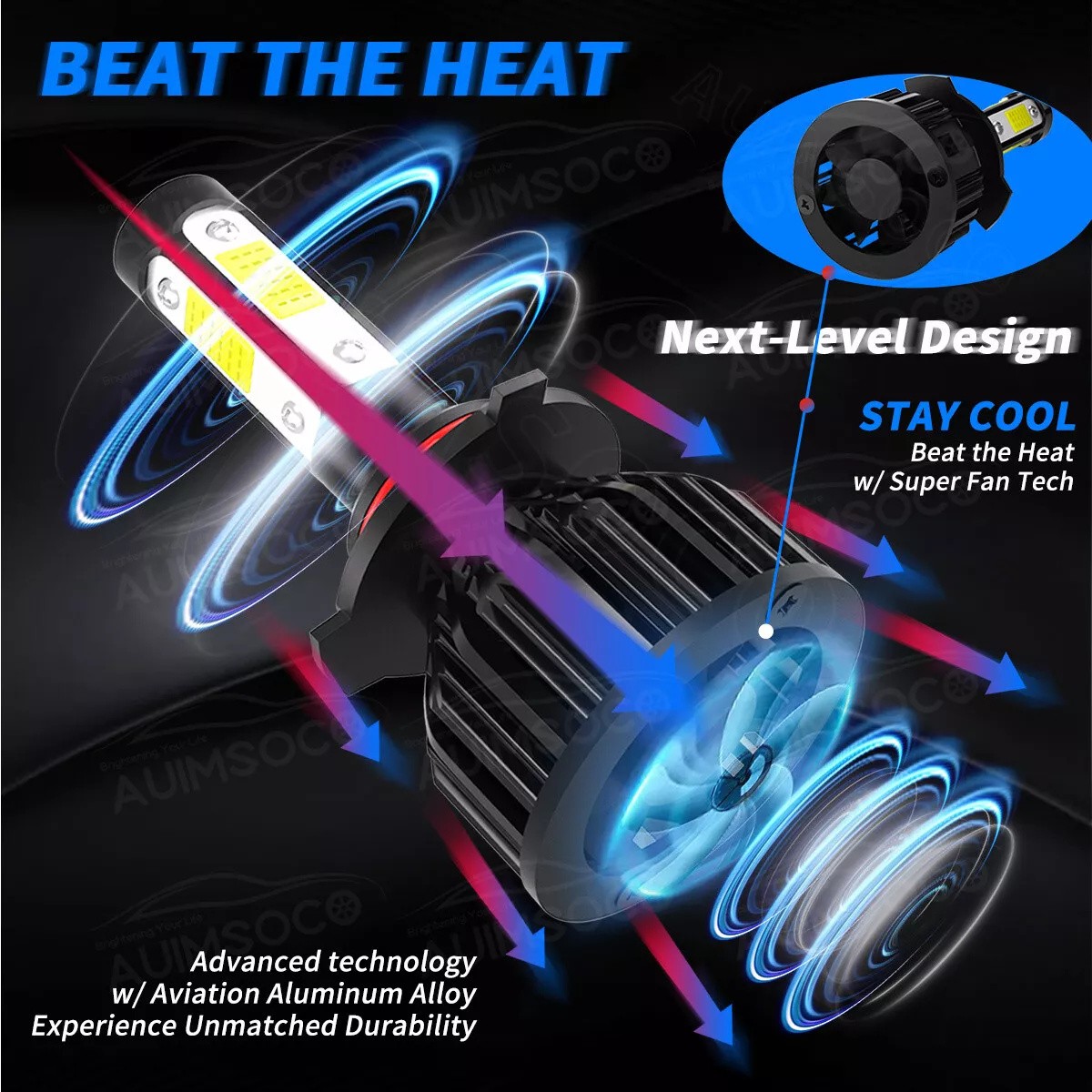 9005+H11 Bombillos LED Focos Para Auto Carro Luz De Coche Faros Faro Delantero