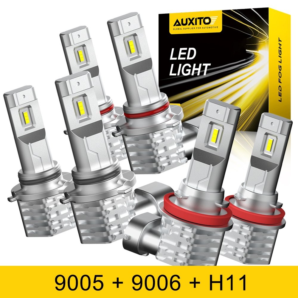 AUXITO?M4 9005+H11?LED?Headlight?Fog Light Bulbs?Kit?32000LM?High?Low?Beam?White