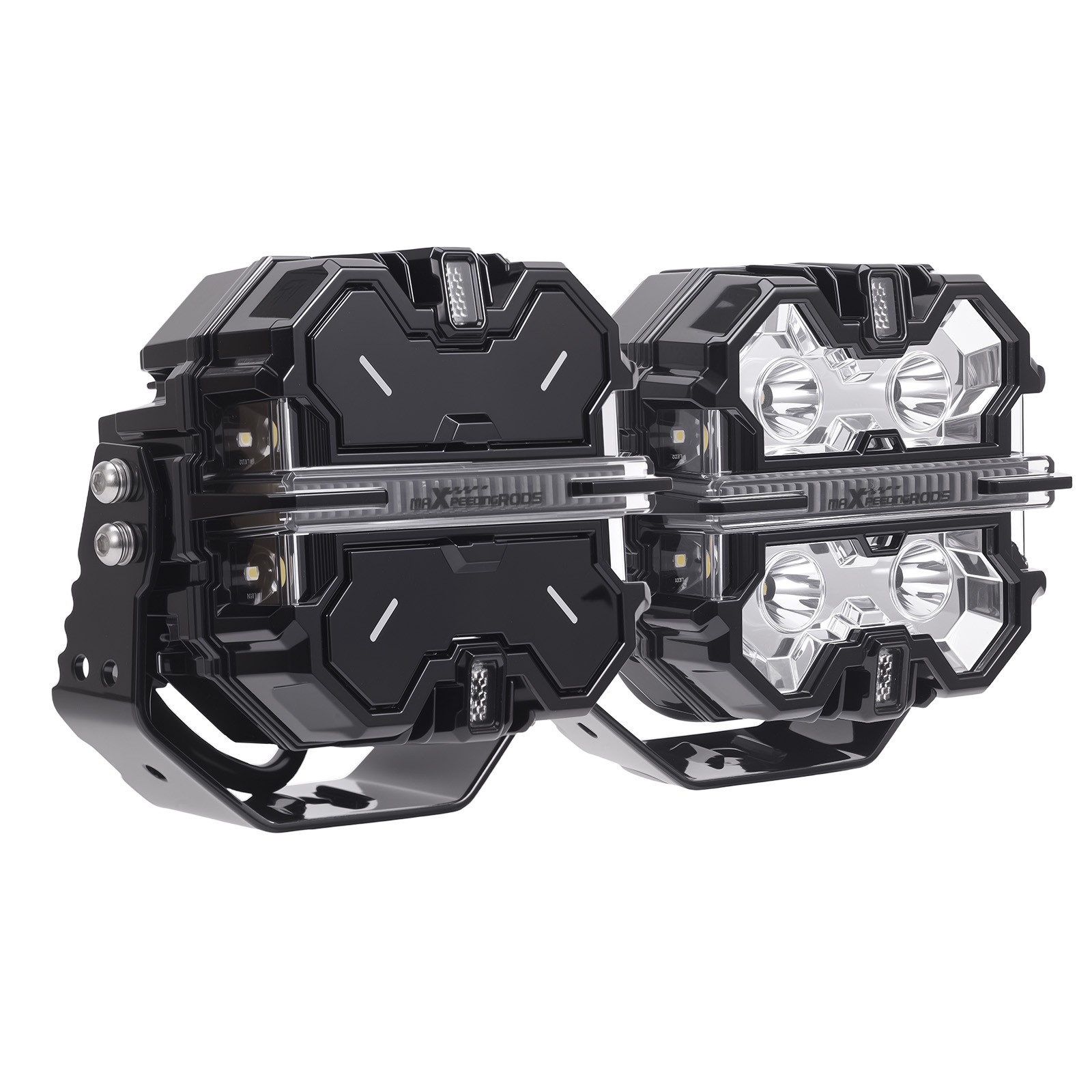 5″ Square LED Light Pods 178W Aluminum Housing Off Road Driving Lights DRL 178W