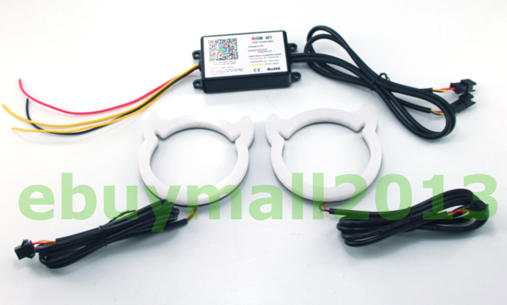 Bluetooth Control Dynamic Flow RGB Ox Horn Halo Dream Color Devil Eyes Flash DRL