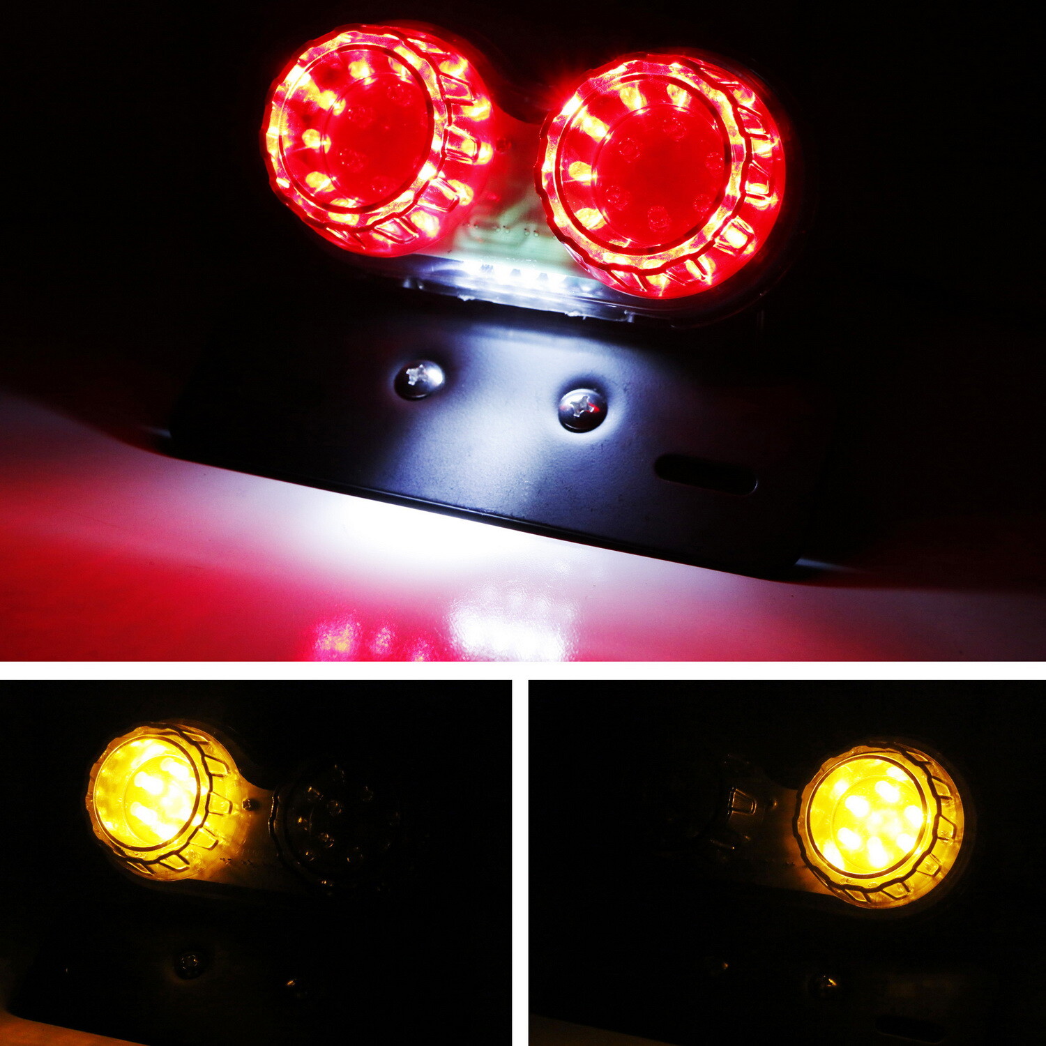 Universal ZUMA Afterburner Style LED Taillight Turn Signal License Plate Lamp