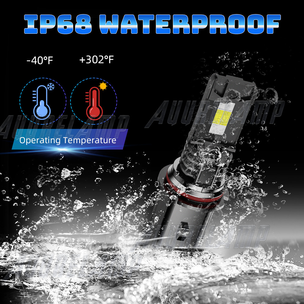 AQJ 9007 HB5 LED Headlight Bulbs High Low Beam 60000LM White Super Bright 2X