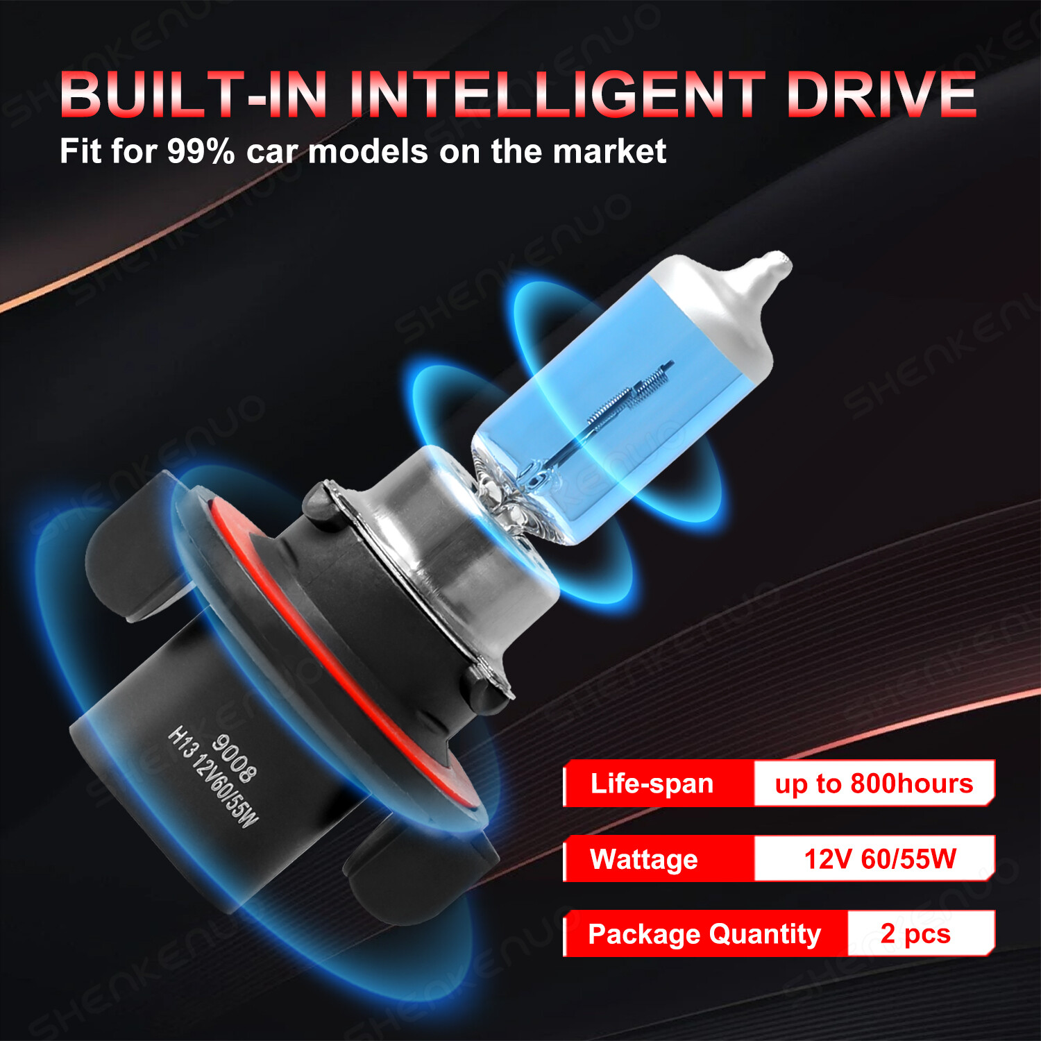 H13 9008 9145 Halogen Headlight Fog Light Bulbs For RAM 1500 2500 3500 2011-2012