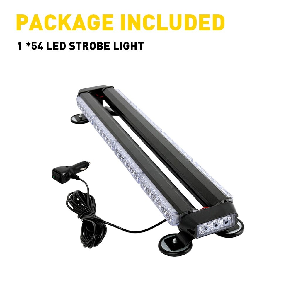 For Vehicles 12V DC AUXITO 26.5″ New Warning Strobe 54-LEDLight Bar EPO*