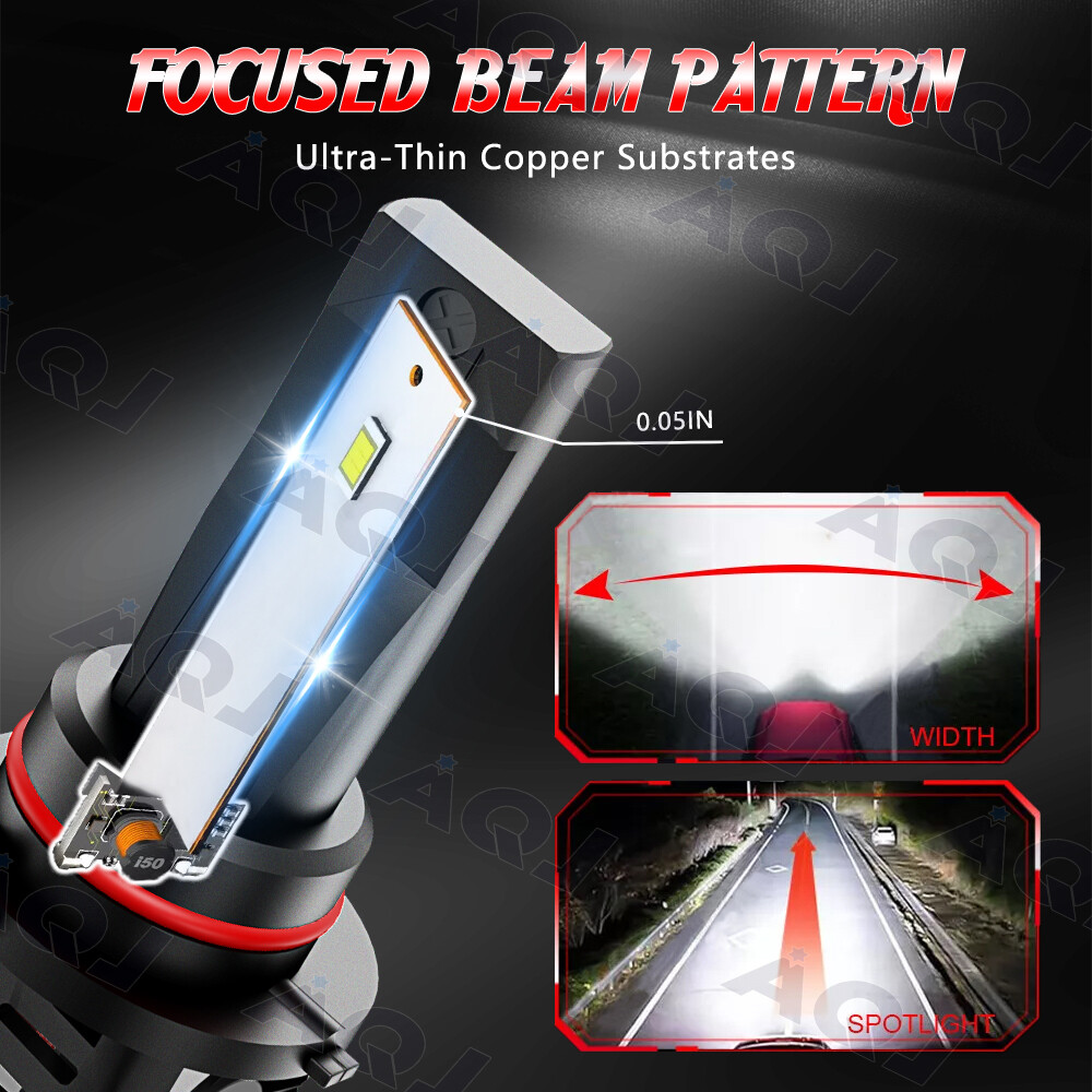 For Chevy Tahoe 2007-2022 4x 9005 H11 6000K LED Headlight Bulbs Hi-Low Beam