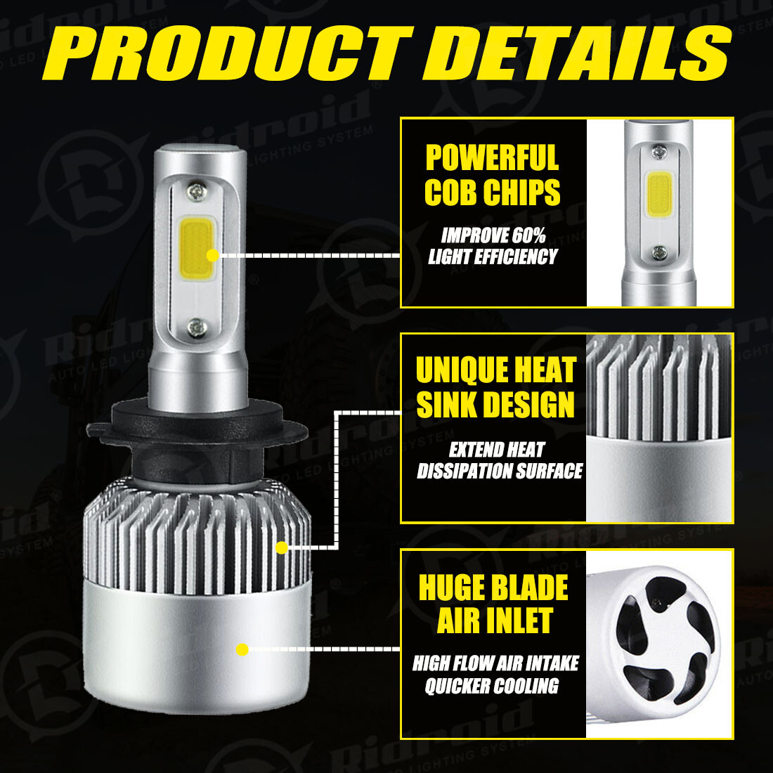 For VW Jetta Passat Golf H7+H7 LED Headlight Bulb Kit High Low Beam 600W 60000LM