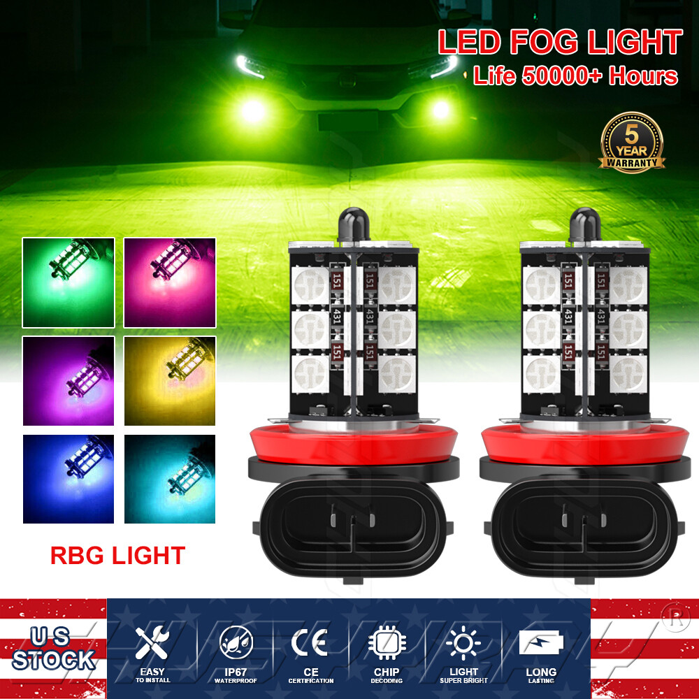 Error Free H11 LED projector RGB Fog Light Bulbs For BMW E90 325 328 335i