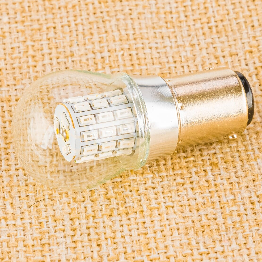 1x Red LED Double Contact Bayonet Turn Signal Light Bulb BA15D 1157 New
