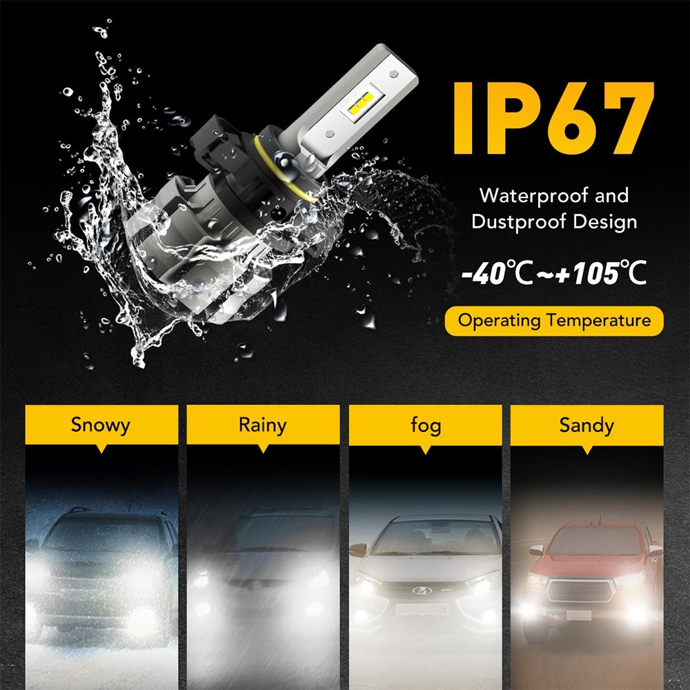 2/4x AUXITO H16 5202 Super Bright LED Fog Daytime Running Light Bulb Xenon White