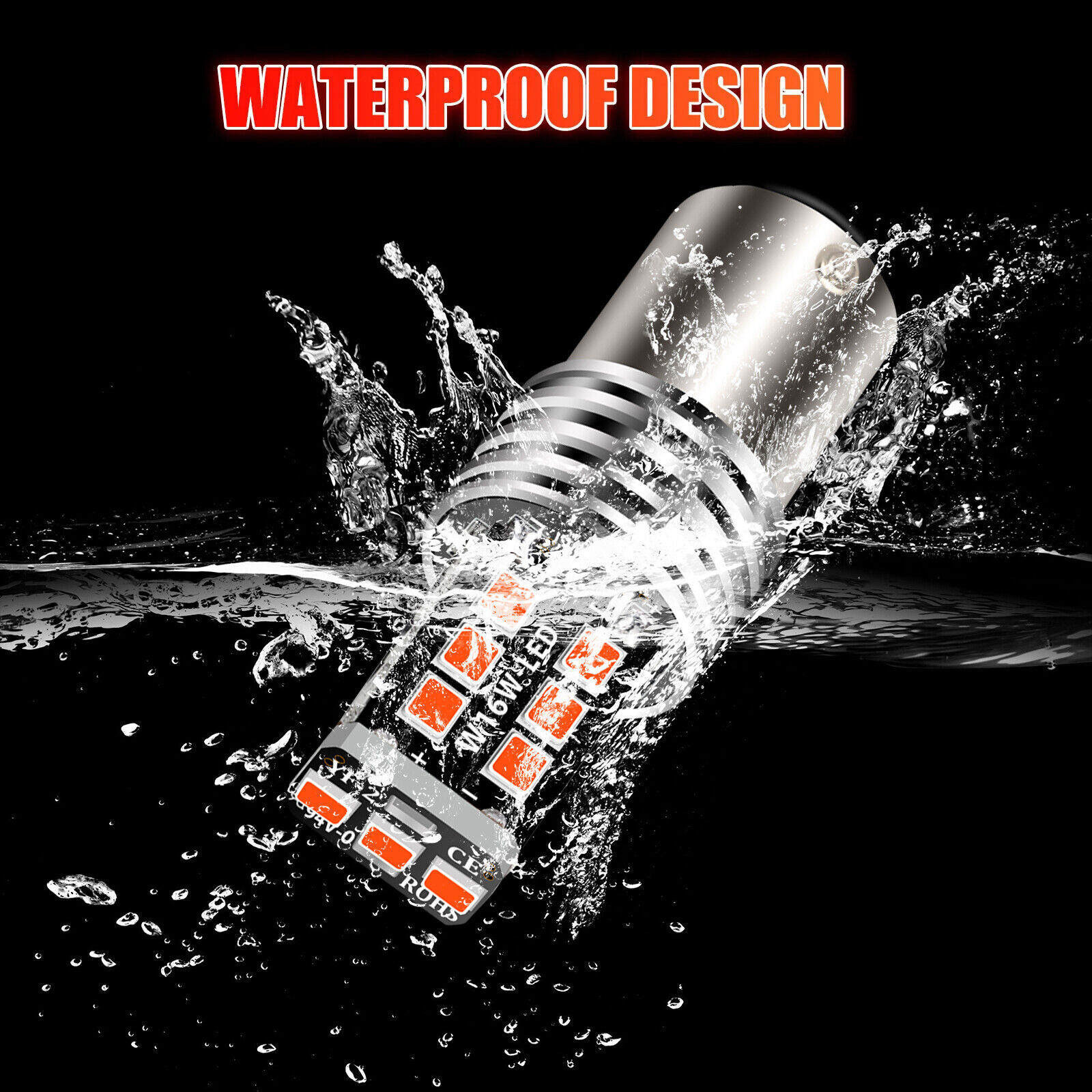 2X 1157 LED Strobe Flashing Safety Brake Stop Tail Parking Light Bulb Bright Red