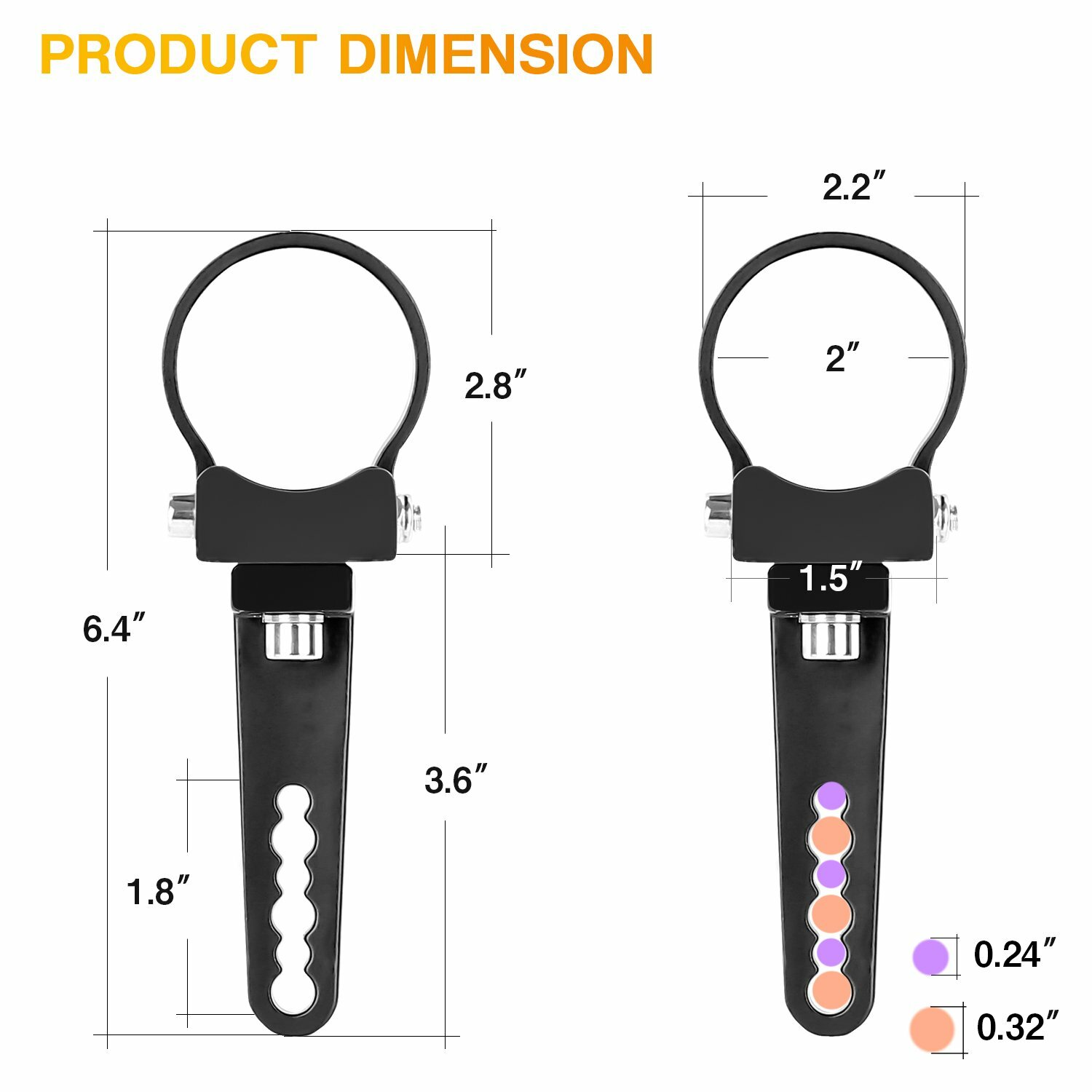 2X 2″ 51mm Bull Bar Roll Cage Mount Bracket Tube Clamps LED Light Bar Offroad