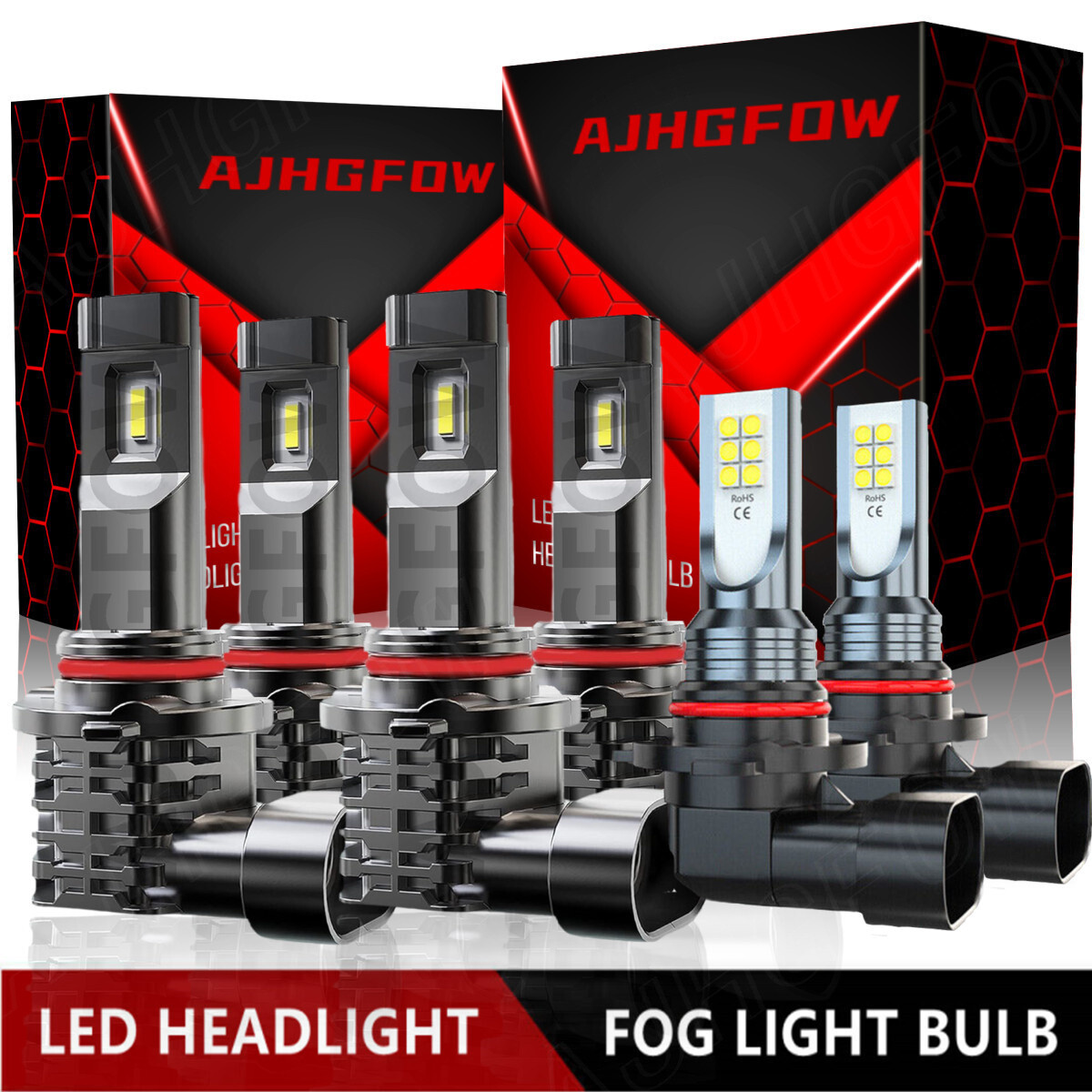 For Chevy Avalanche 2002-2005 6x 6500K LED Headlight Hi/Lo Beam Fog Light Bulbs