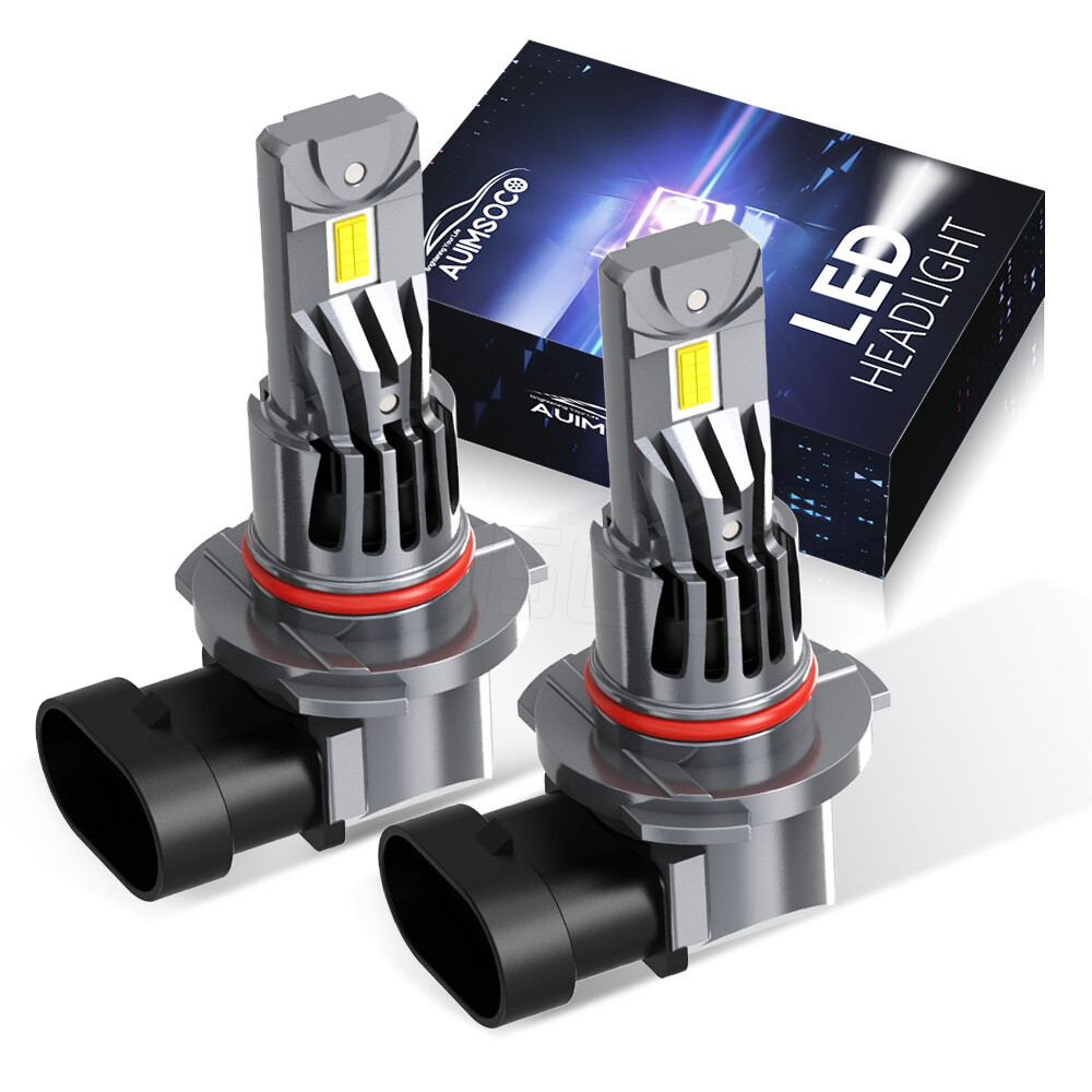 2pcs 9012 HIR2 LED Headlight Bulbs High/Low Beam White 24000LM 90W Brighter