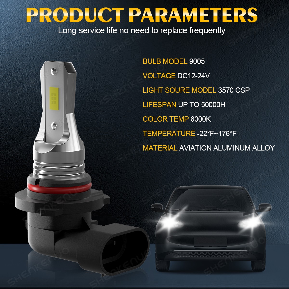 For Chevy Silverado 1500 2500HD 2007-2020 LED Headlight Kit Bulbs High Low Beam