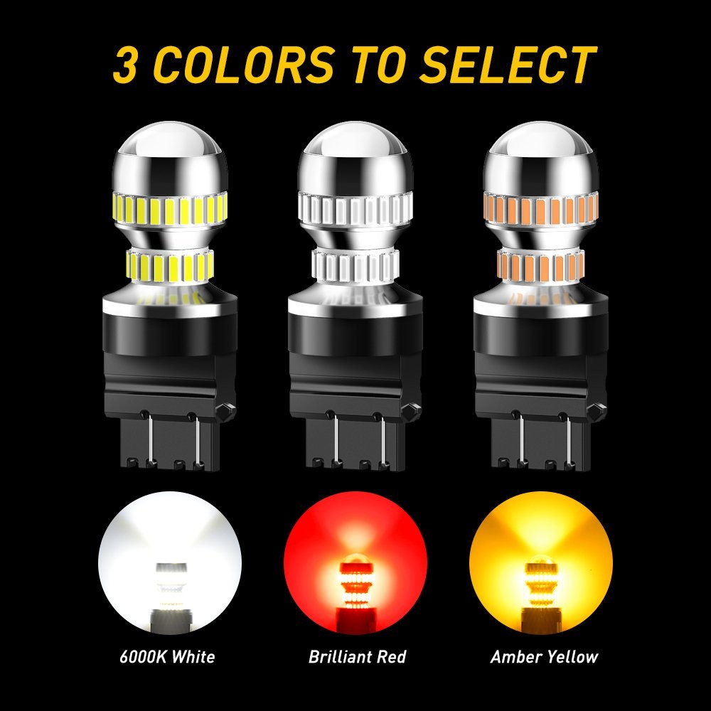 3157 4057 T25 54SMD LED Front Turn Signal Light Bulbs Amber Error Free Canbus A+