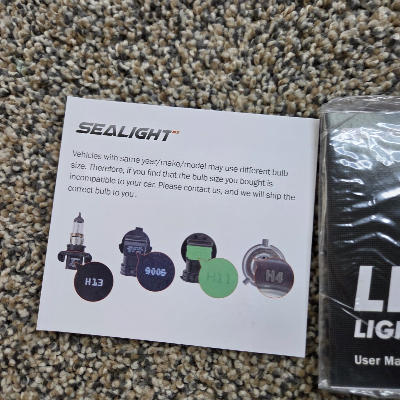 sealight led headlights h11 bulbs Brand New Pair