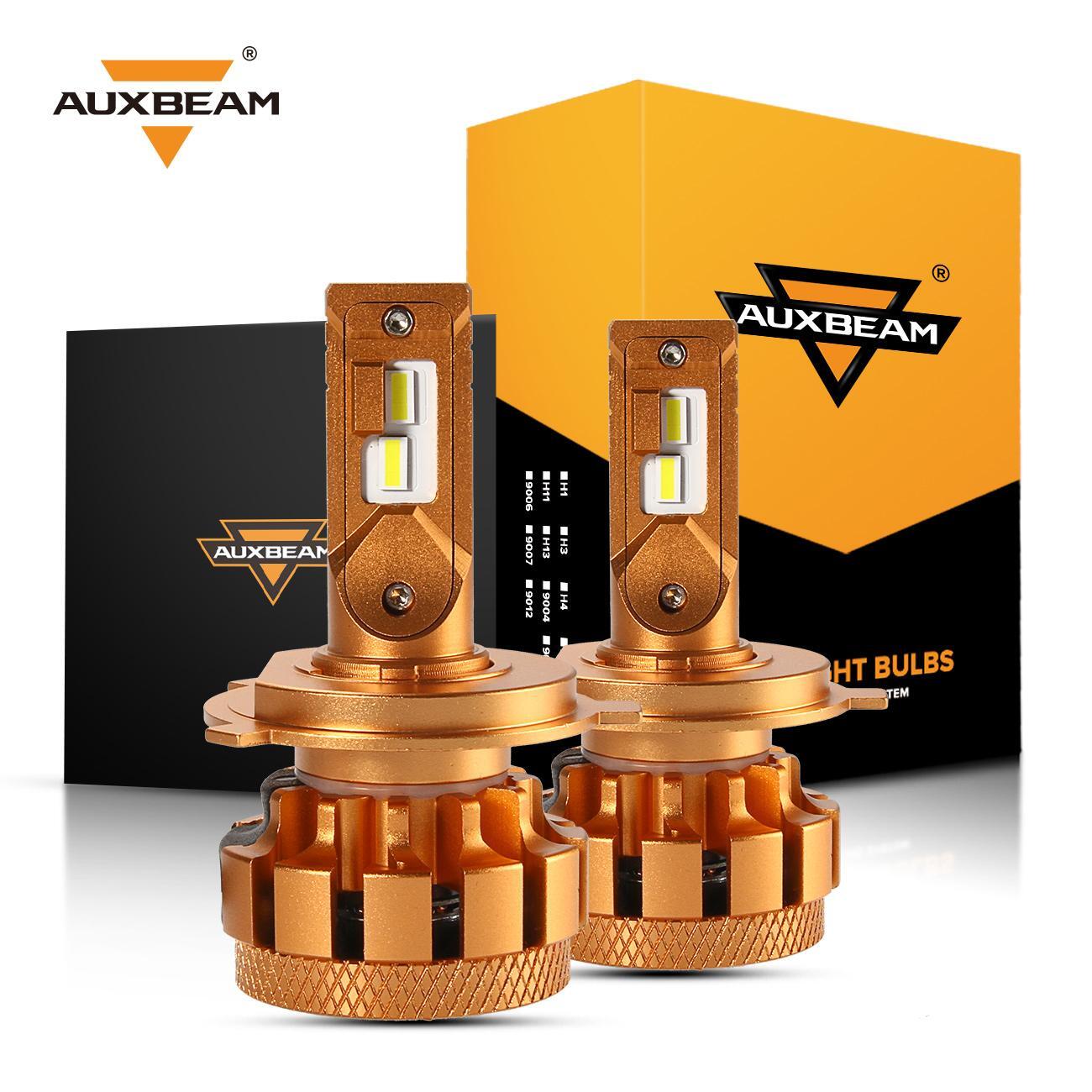 AUXBEAM GX H4 9003 HB2 Canbus LED Headlight Bulbs Hi/Lo Beam Super Bright 6500K