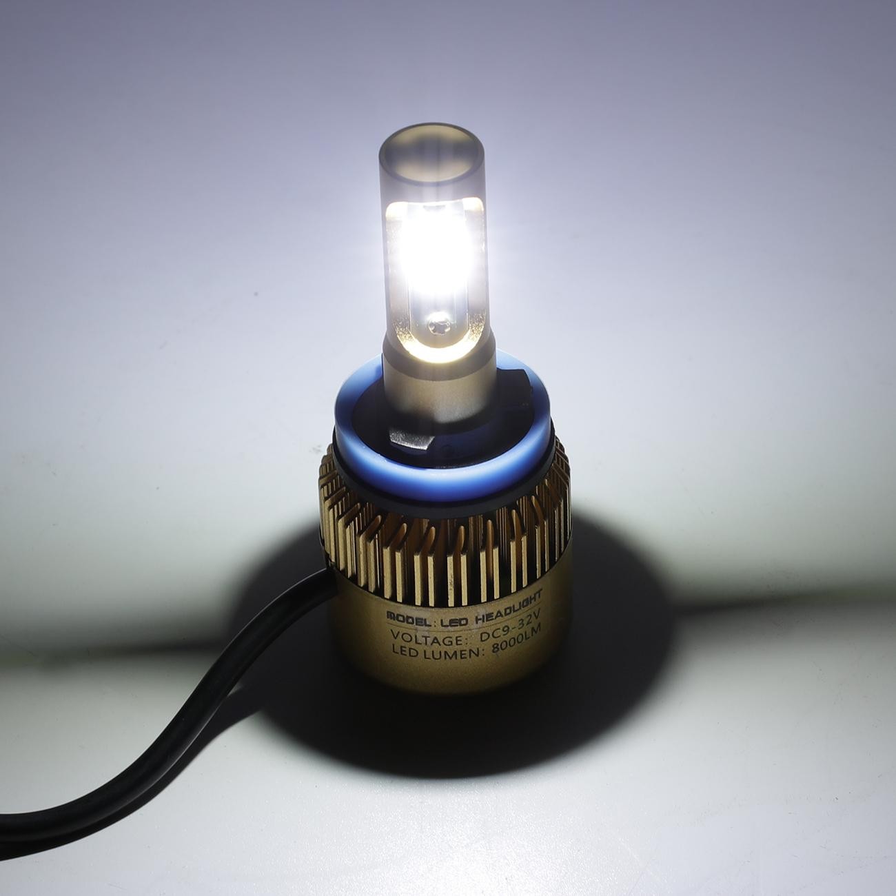 AUXBEAM H11 LED Headlight Bulb Low Beam Conversion Kit Super Bright White 6500K