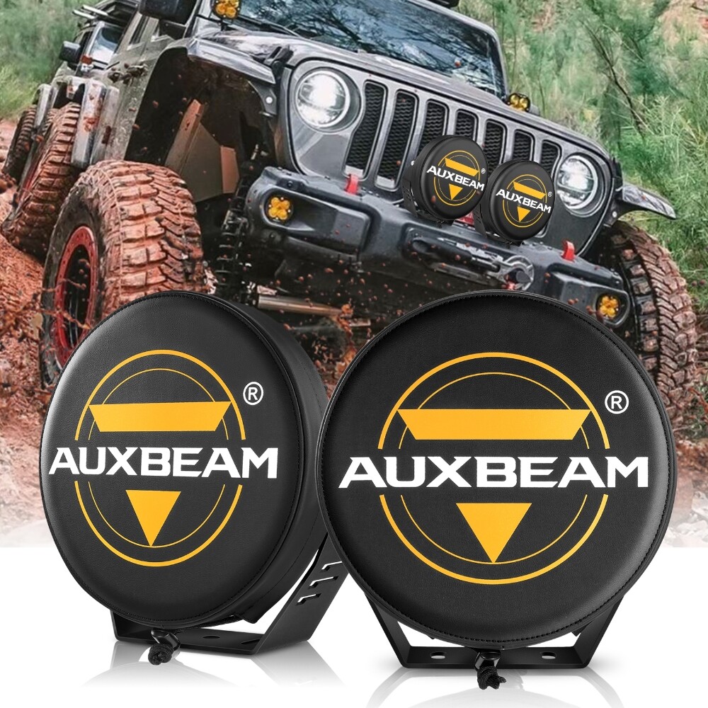 AUXBEAM 360-PRO Round 7″/ 9″ 720W LED Work Light Bar Offroad Driving w/ Covers