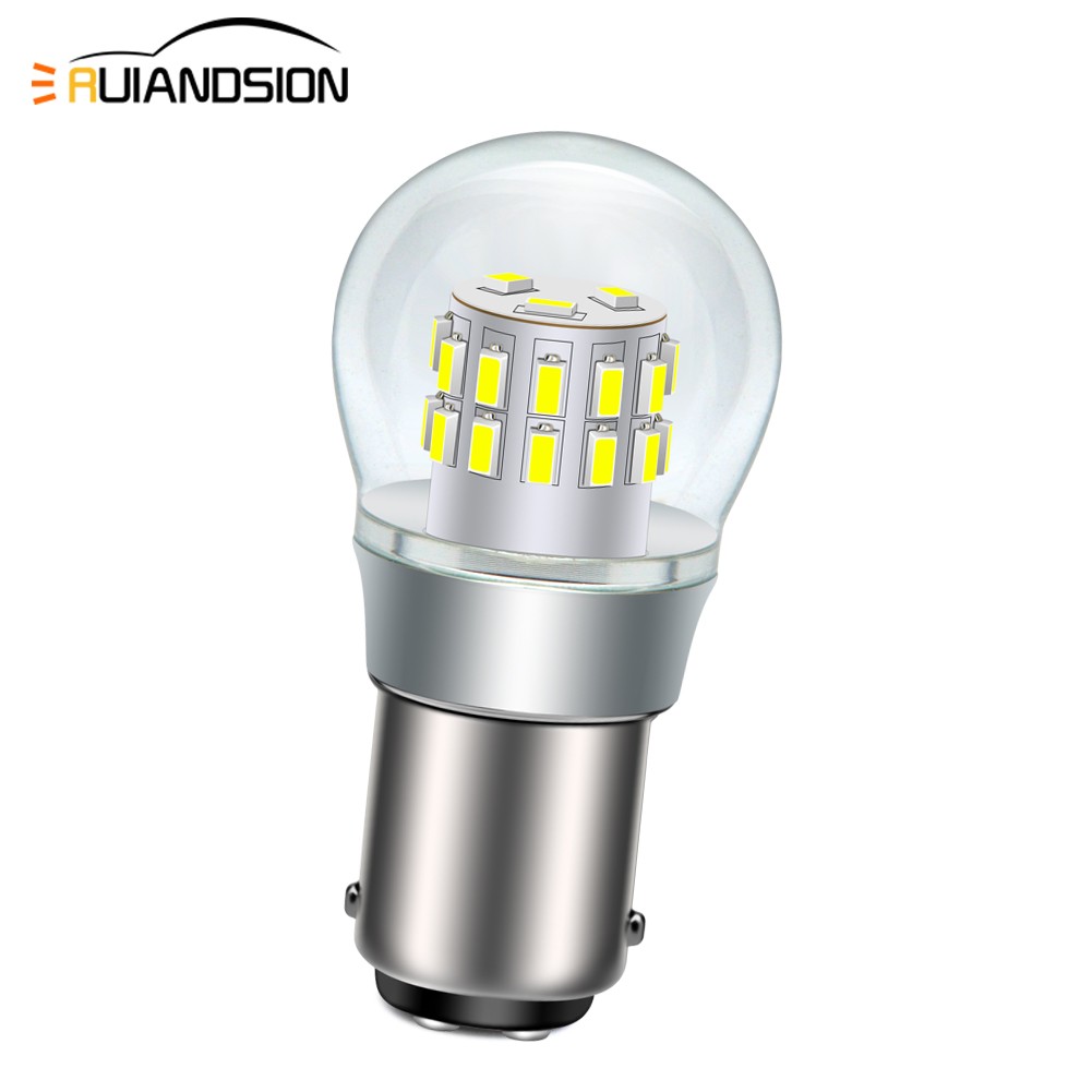 Ruiandsion BA15D LED Bulb 540LM 6000K White 27SMD For Car Boat RV Interior Light