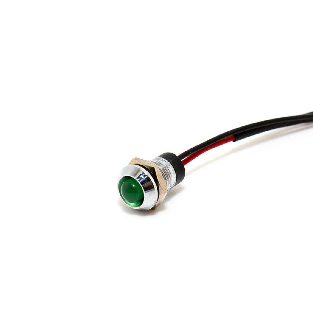 Car Boat 12V 8mm LED Indicator Light Pilot Dash Dashboard Panel Warning Lamp G