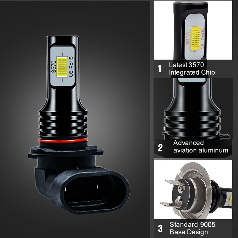 Ice Blue 9005 9006 LED Headlight Bulb Hi-Low Beam 4X For Buick Lucerne 2006-2011
