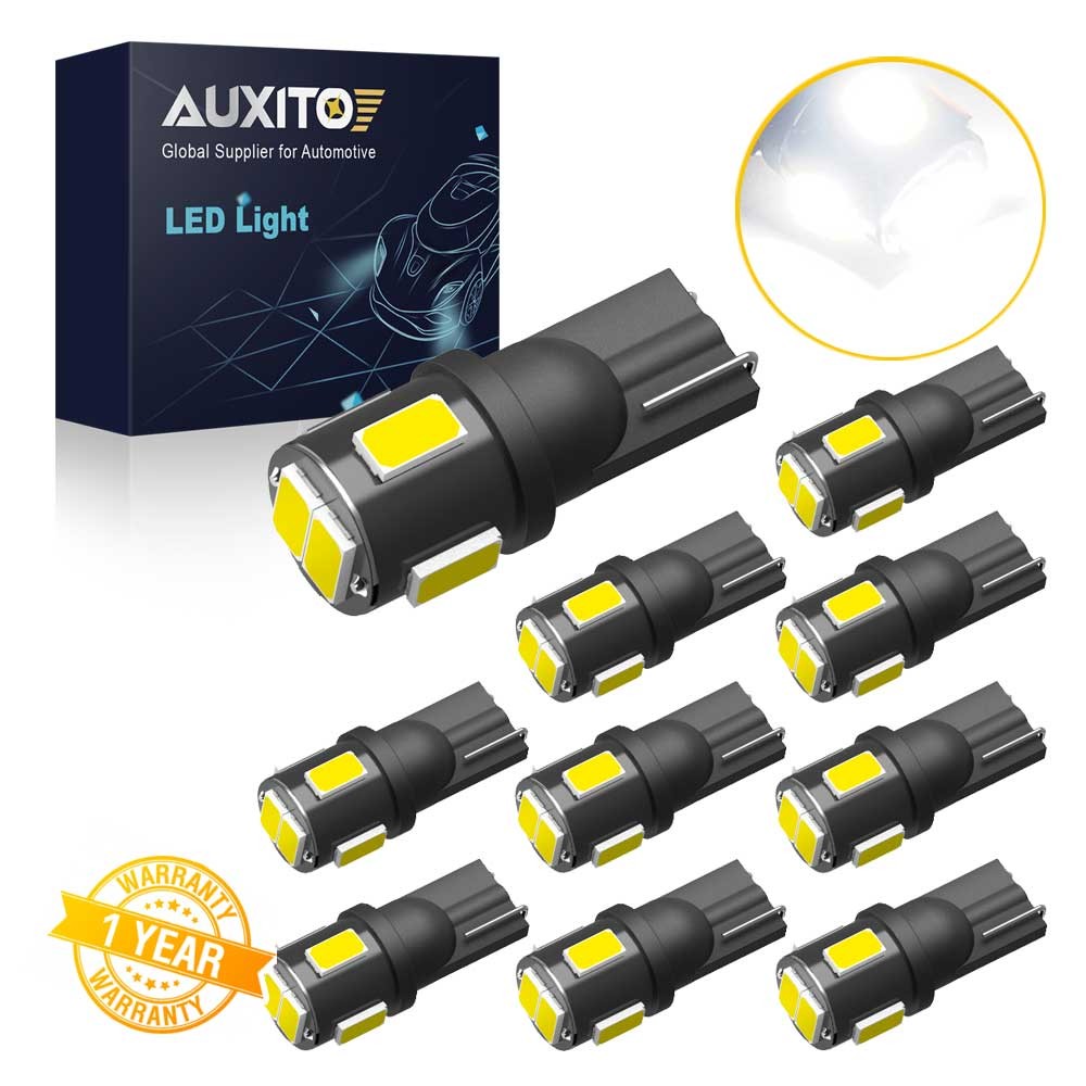 AUXITO Super Bright 168 194 LED License Plate Light Bulb Pure White 6000K T10 6B